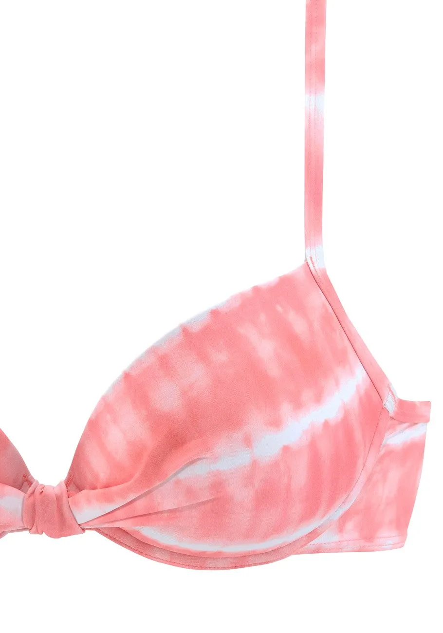 LASCANA Women's Tie Dye Underwire Bikini Top