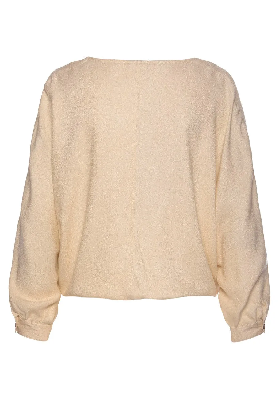 LASCANA Women's Tie Front V-Neck Blouse