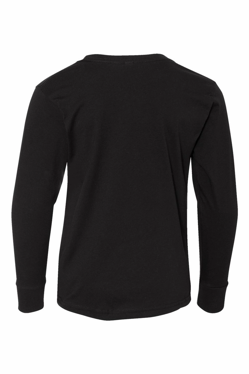 LAT Youth Fine Jersey Long Sleeve Crewneck T-Shirt - Black