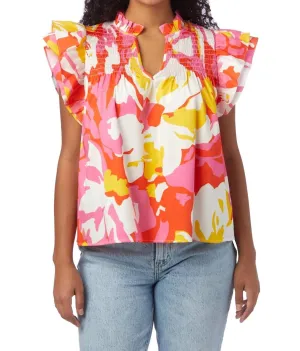 Layla Top In Coral Charm