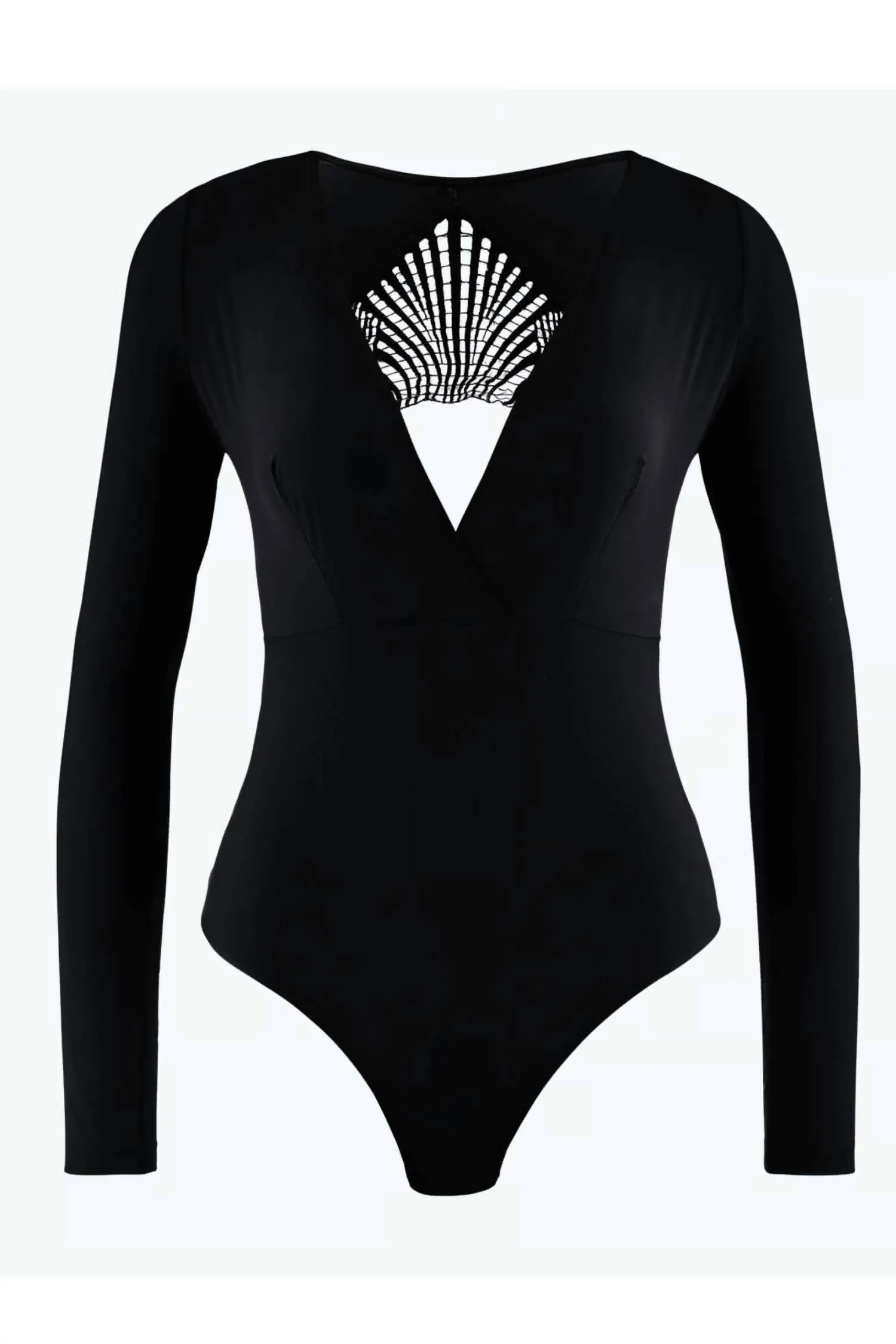Les Open Back Bodysuit In Black