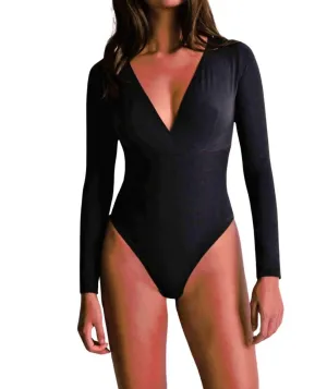 Les Open Back Bodysuit In Black