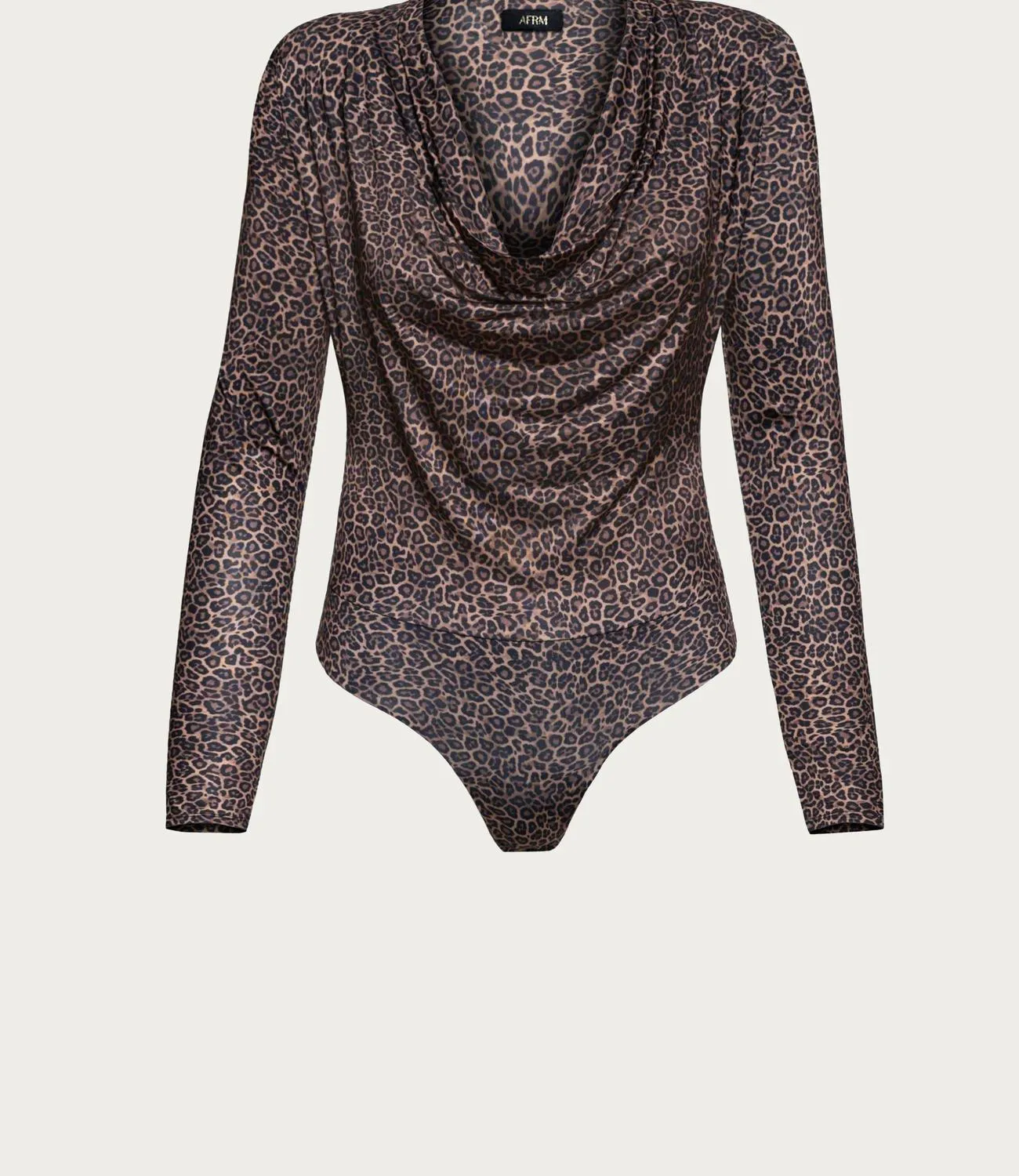 Levi Cowl Bodysuit In Vintage Leopard