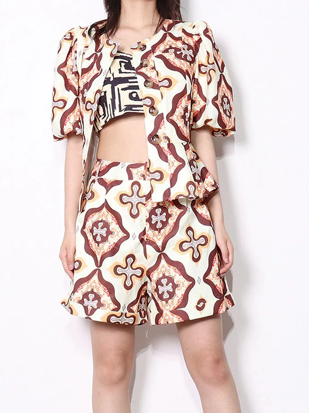LIA Top, Jacket & Shorts Set