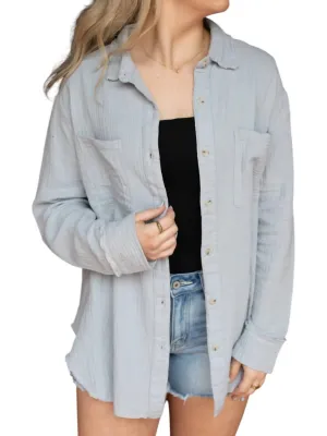 Linen Top In Sky