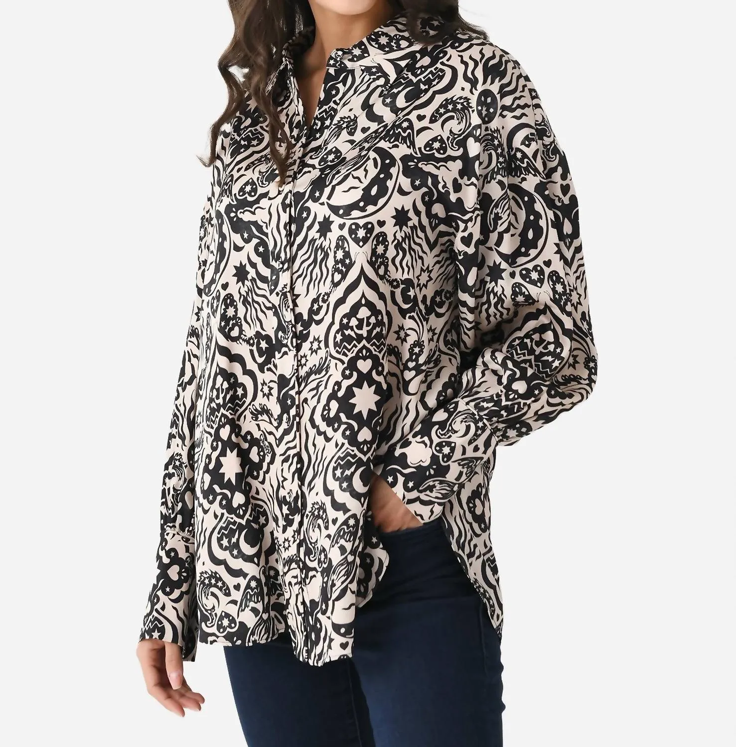 Liv Shirt In Stencil Black