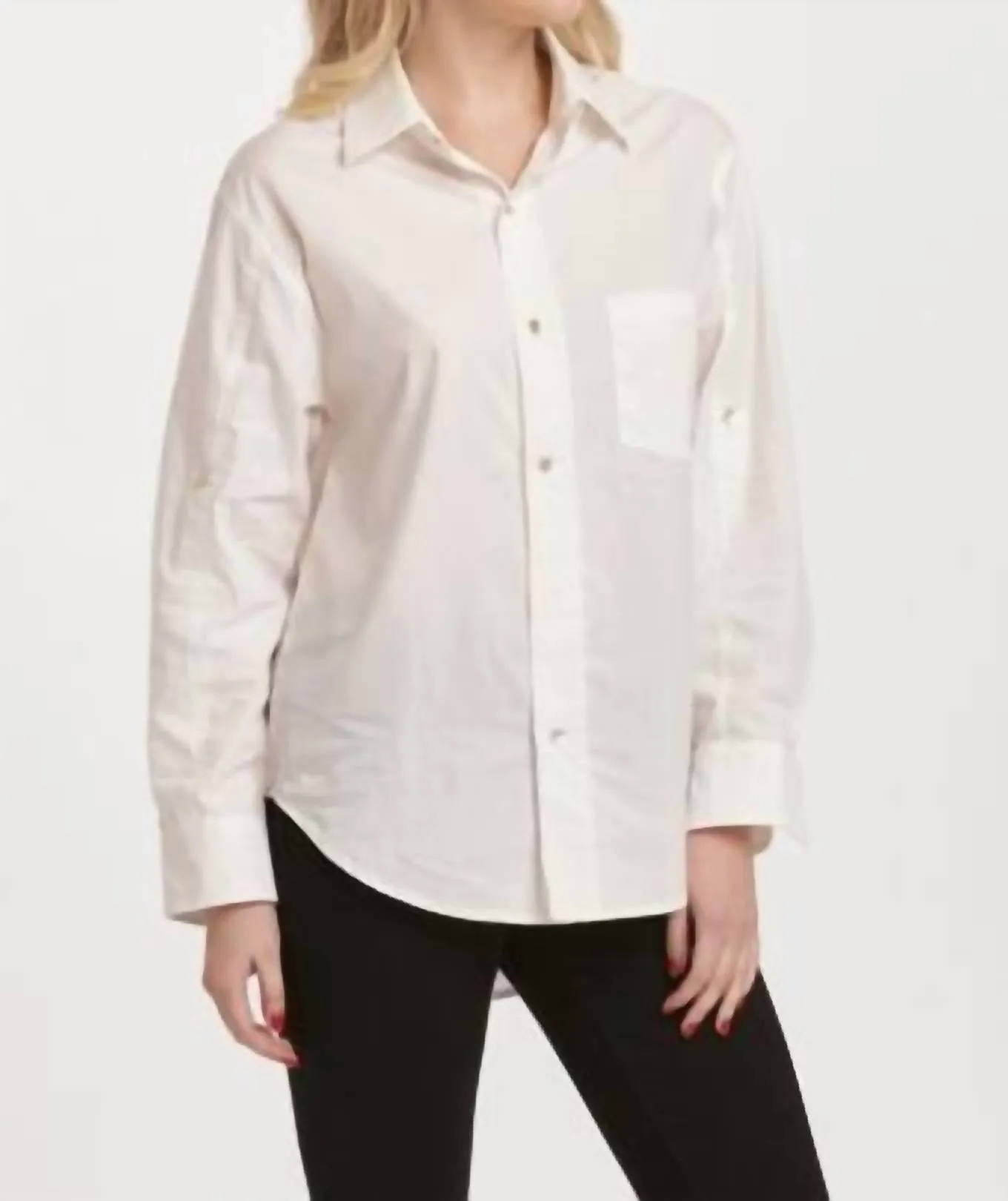 Lola Button Down Shirt In White