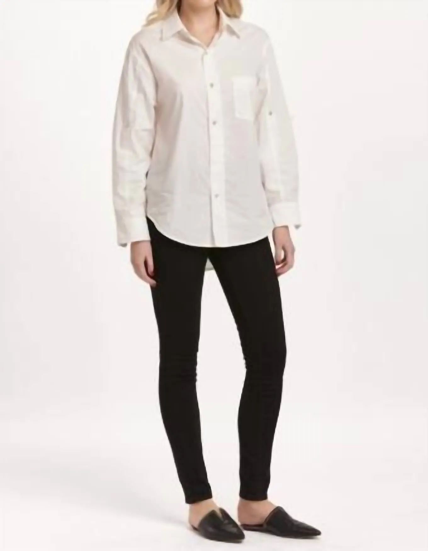 Lola Button Down Shirt In White