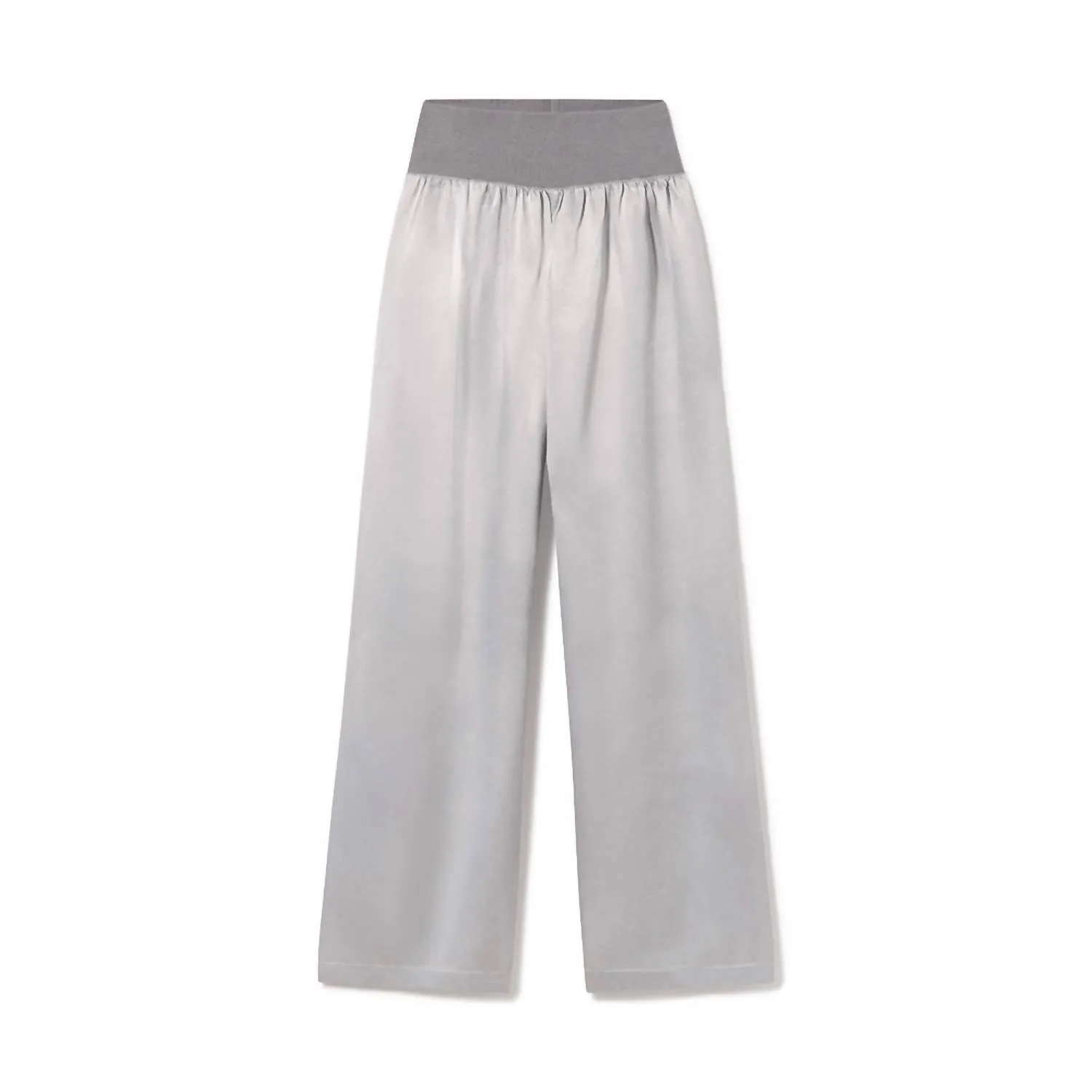 Lola Satin Pant In Dark Silver