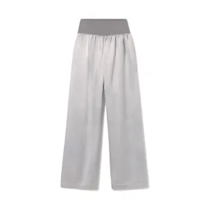 Lola Satin Pant In Dark Silver