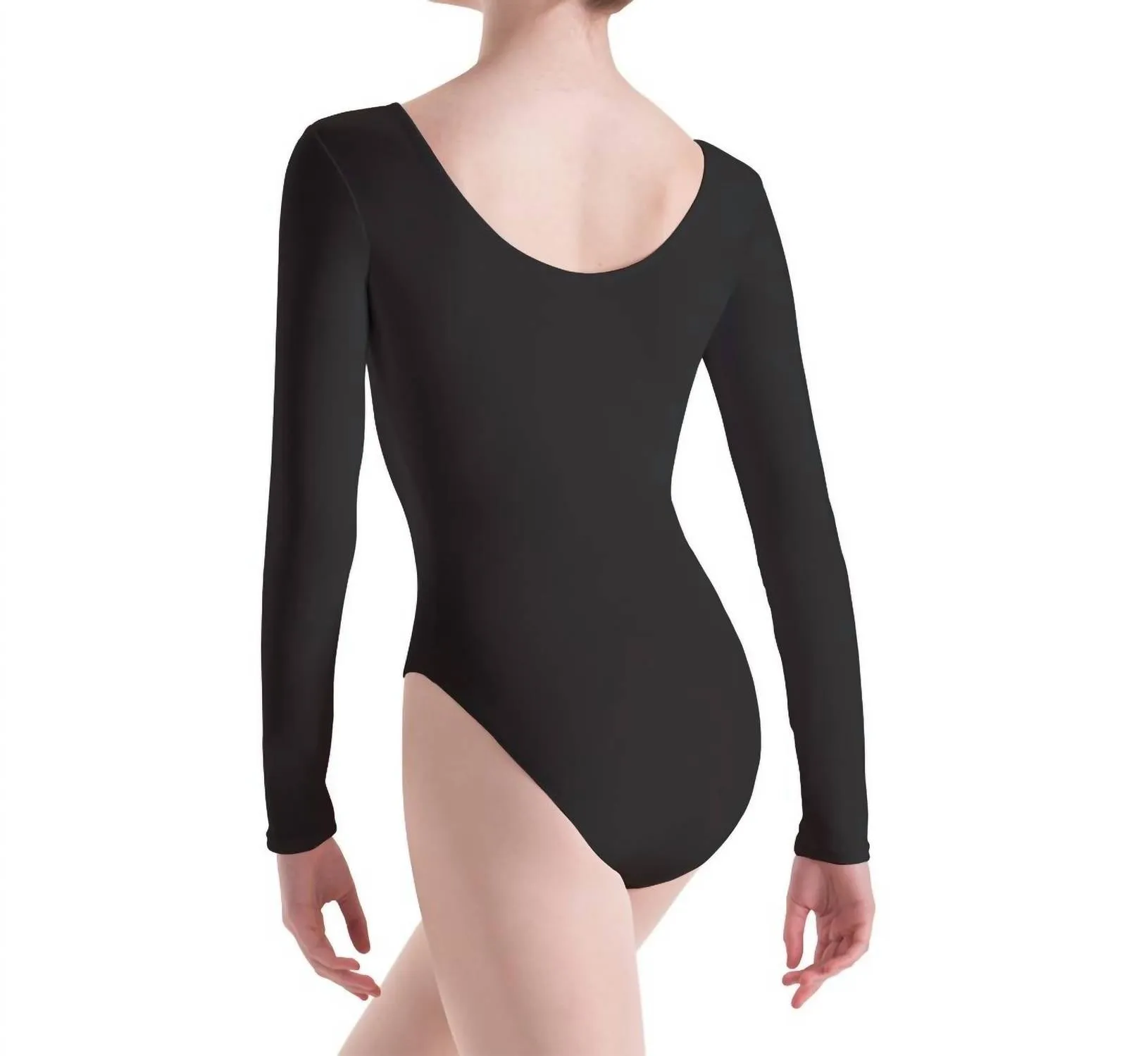Long Sleeve Leotard In Black