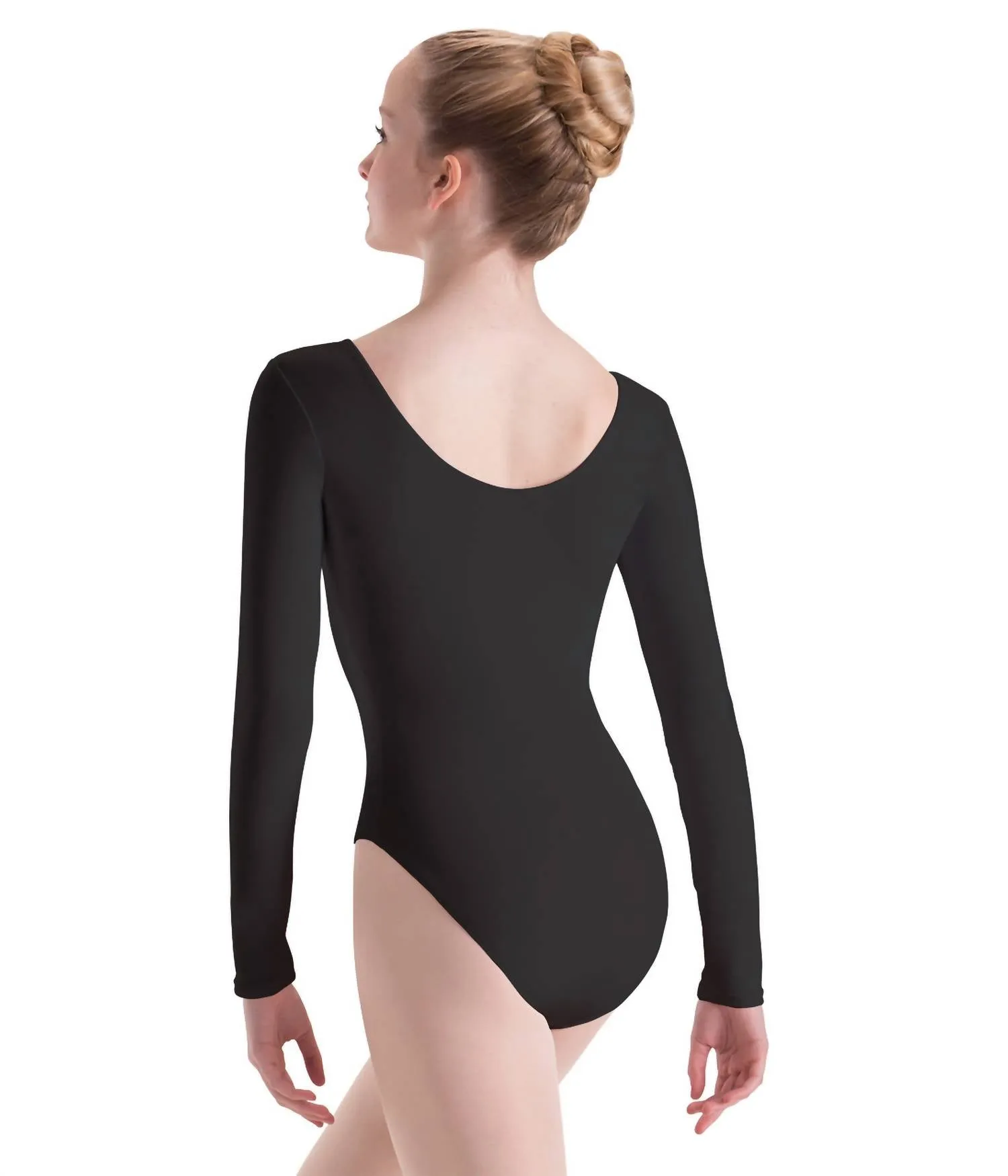Long Sleeve Leotard In Black