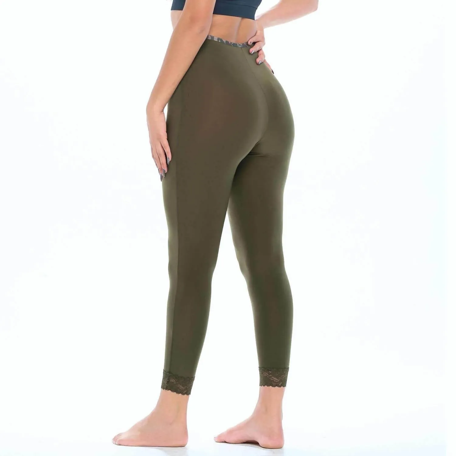 Long Underwear Leggings In Olive