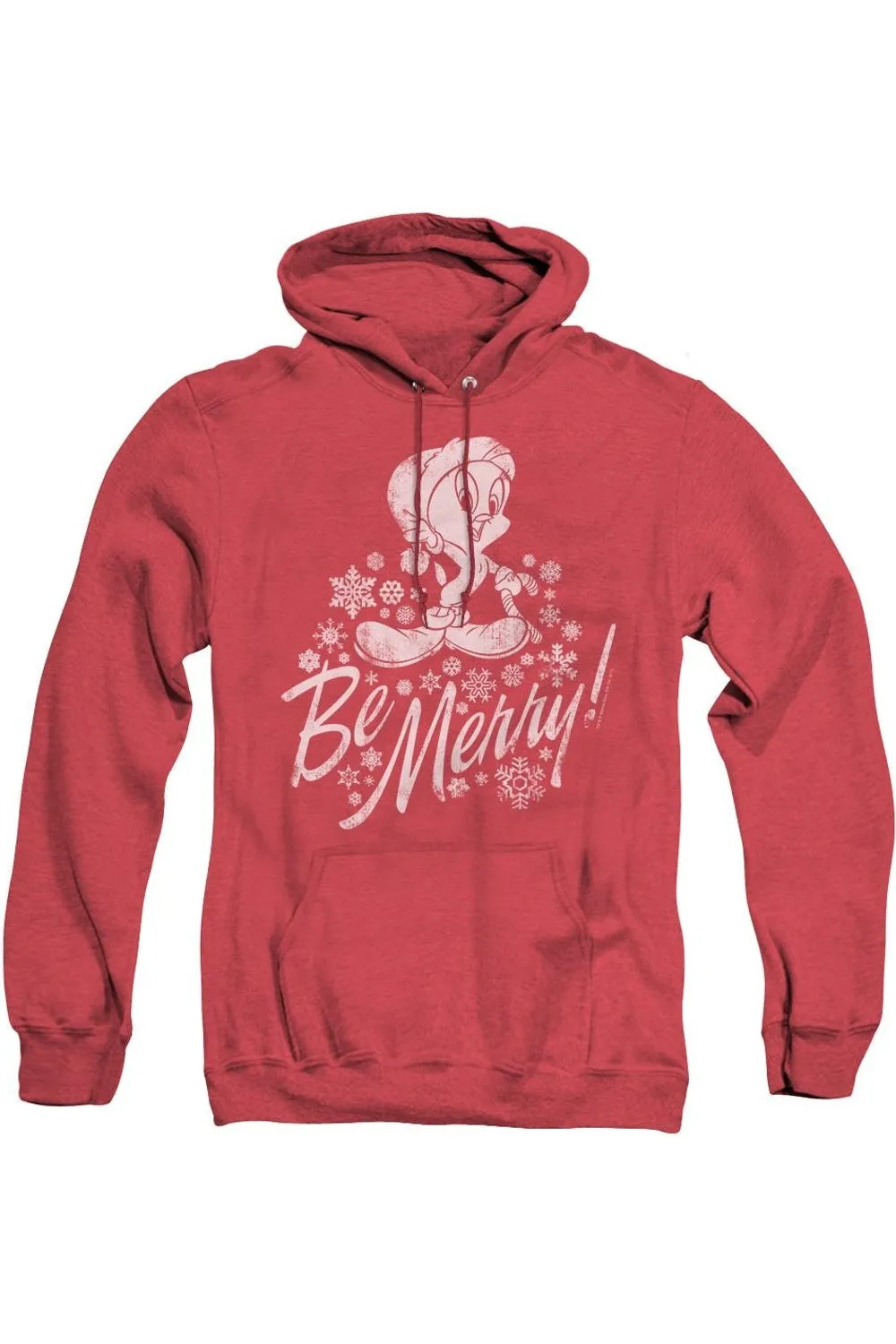 Looney Tunes Merry Tweety Adult Heather Hoodie / Hooded Sweatshirt