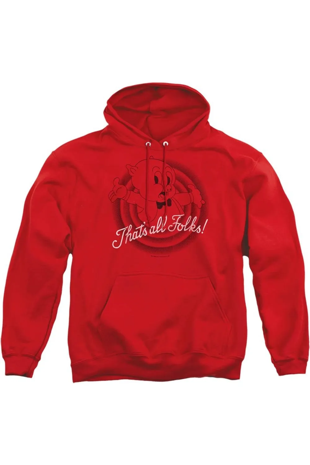 Looney Tunes Thats All Folks Adult Pull Over Hoodie / Hooded Sweatshirt