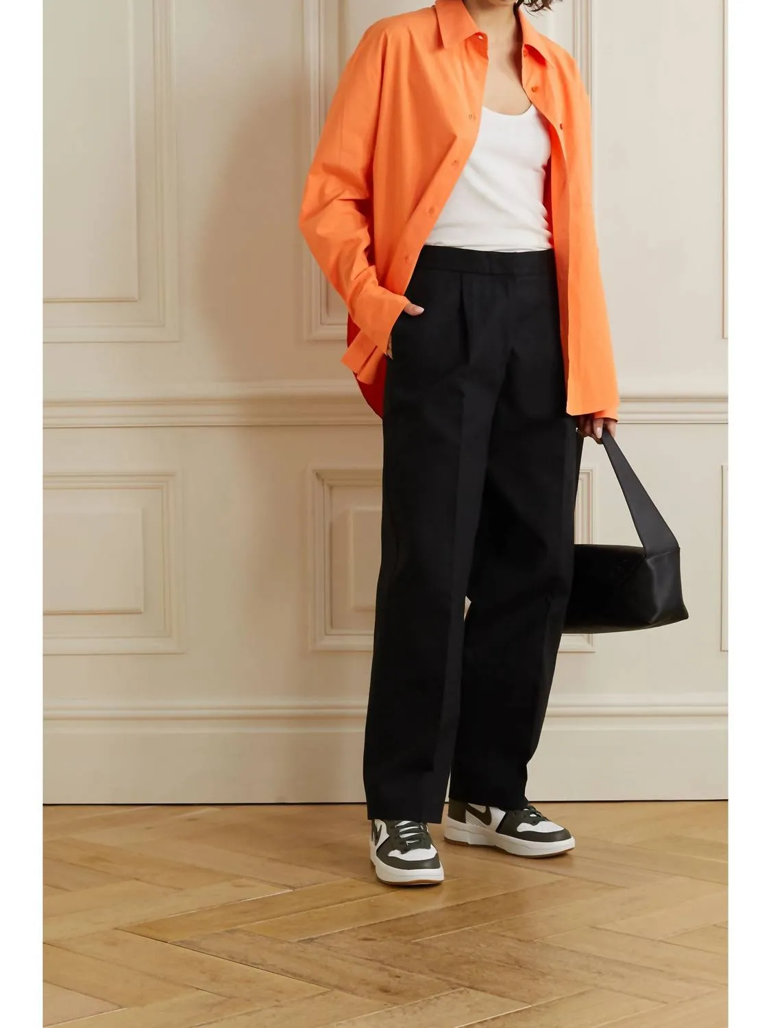 Lui Organic Cotton Shirt In Tangerine