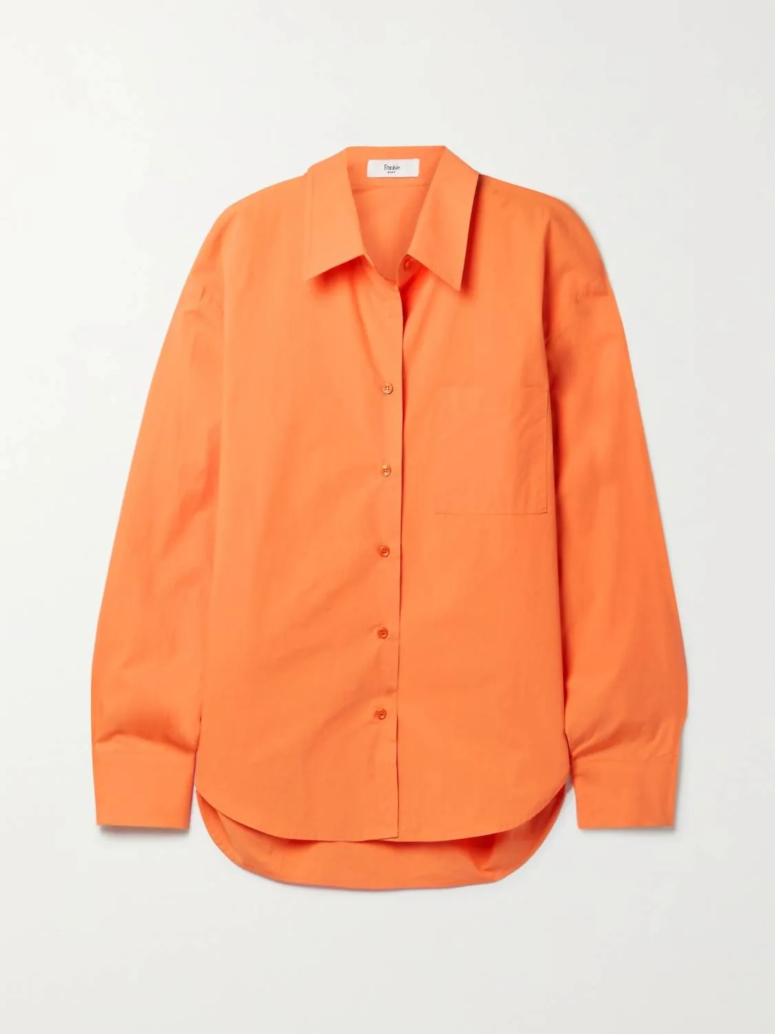 Lui Organic Cotton Shirt In Tangerine