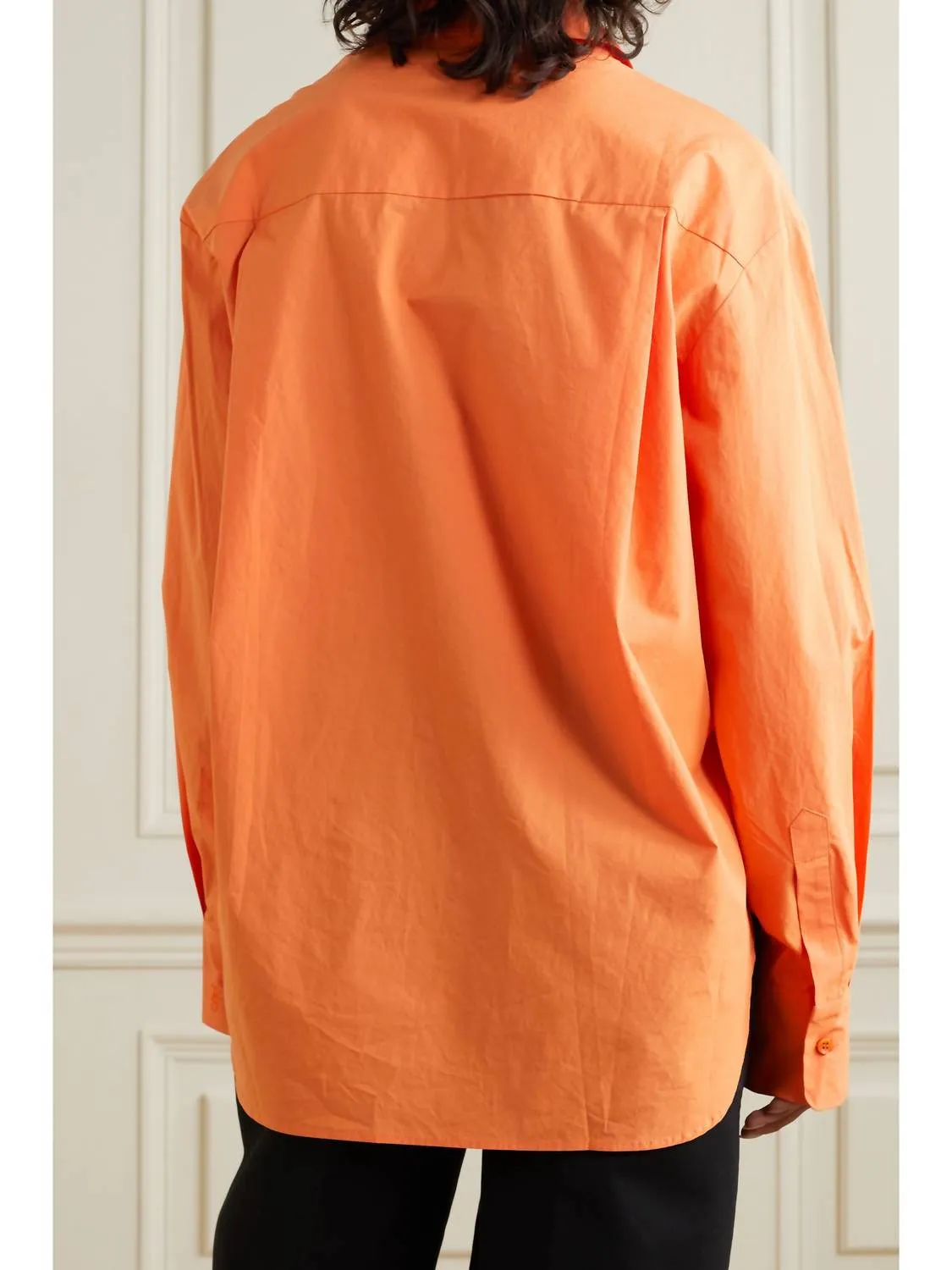 Lui Organic Cotton Shirt In Tangerine