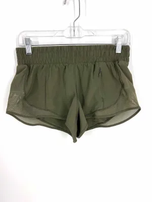 Lululemon Athletica Size 6 Olive Solid Activewear Shorts