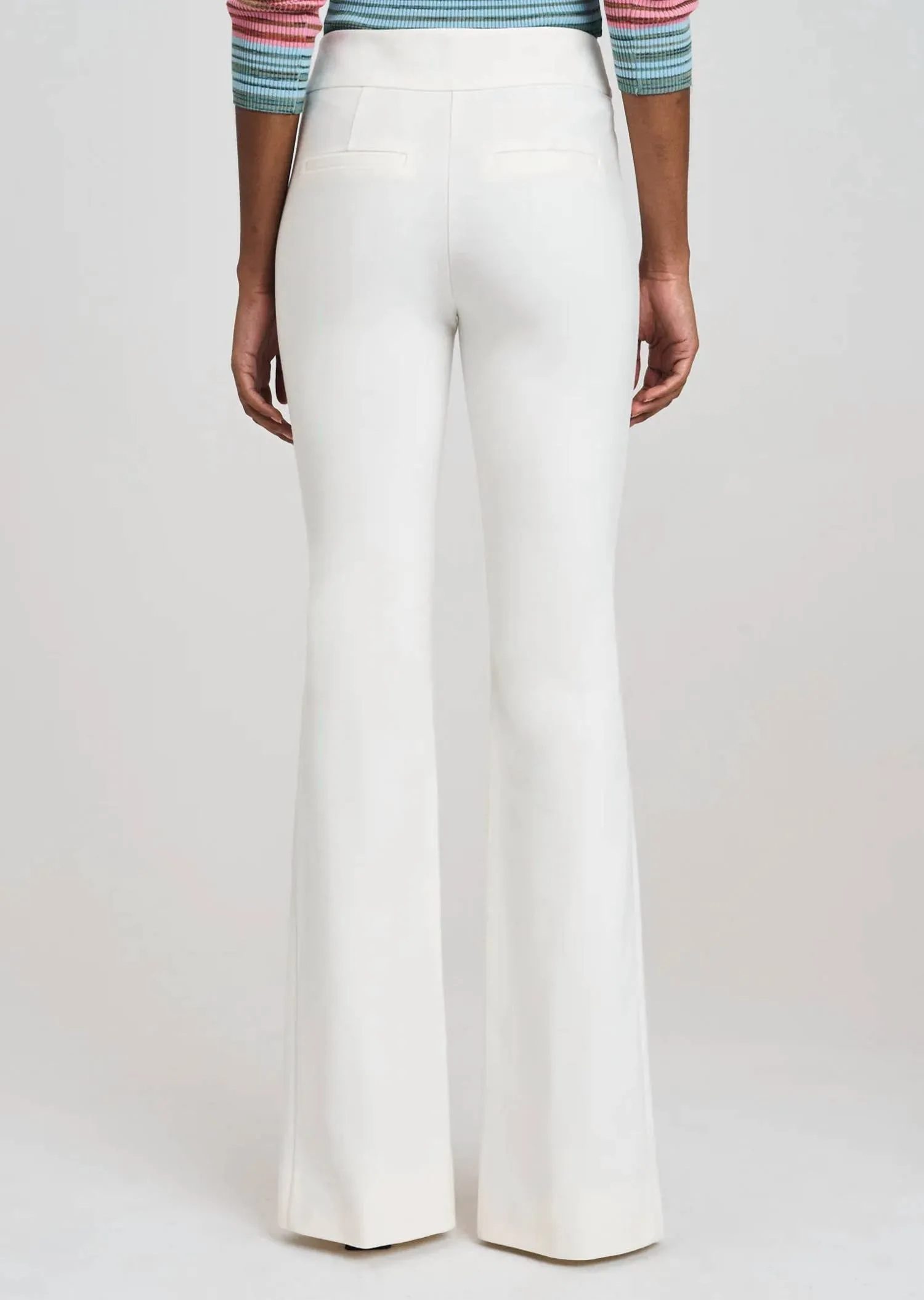Maeve Front Slit Trousers In Soft White