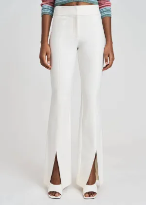 Maeve Front Slit Trousers In Soft White