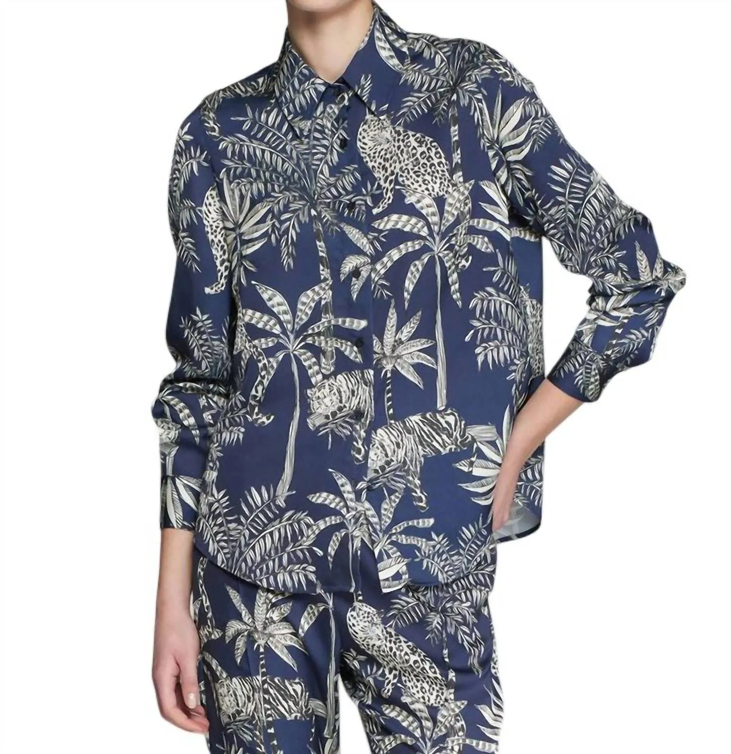 Mafalda Shirt In Selva Azul