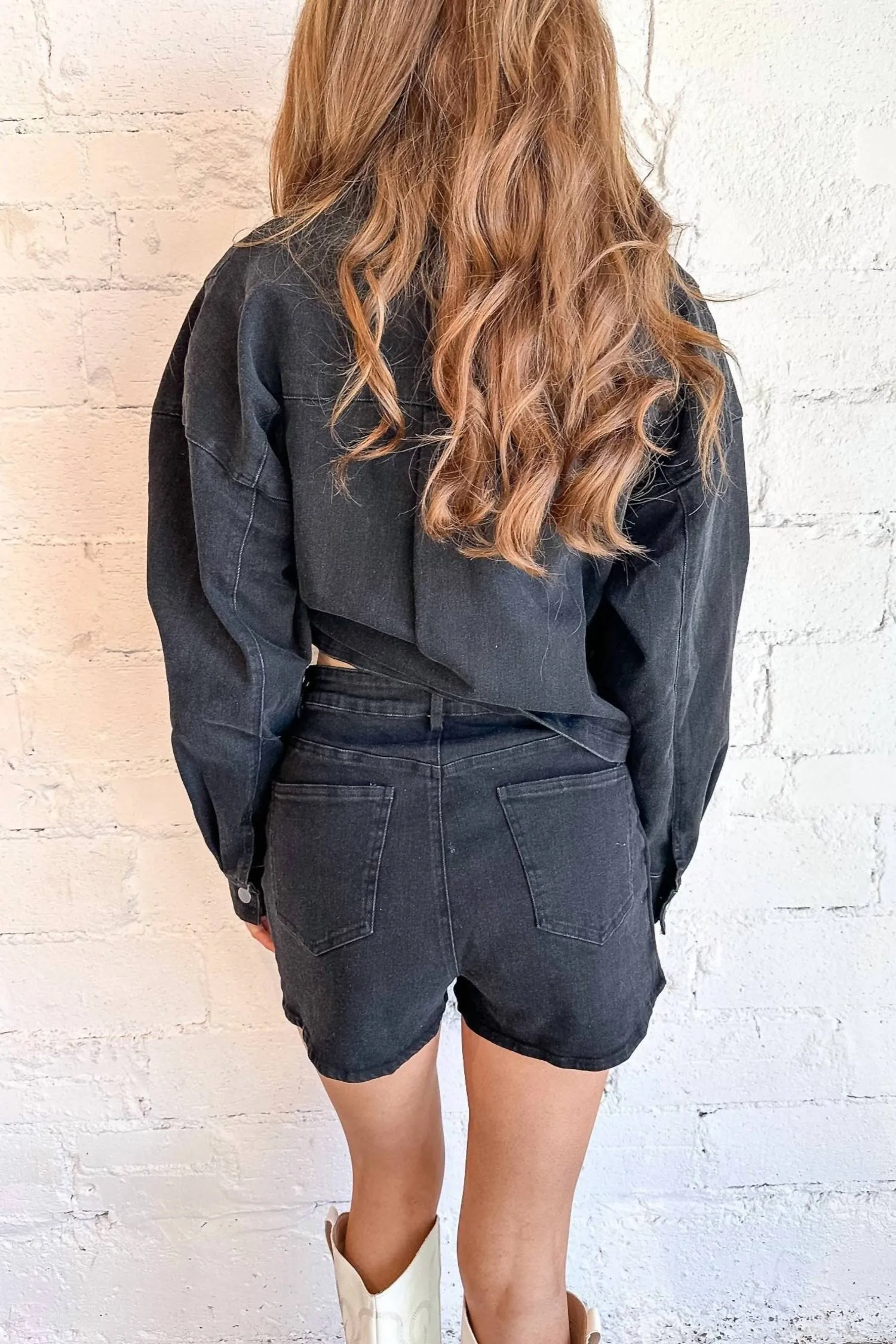 Maggie Denim Shirt In Black