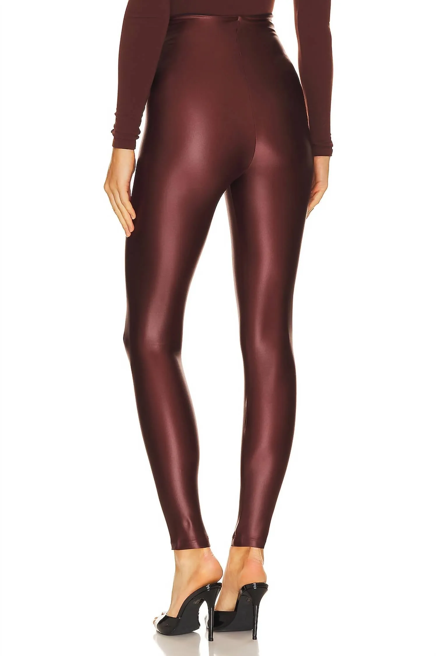 Matte Metallic Legging In Copper
