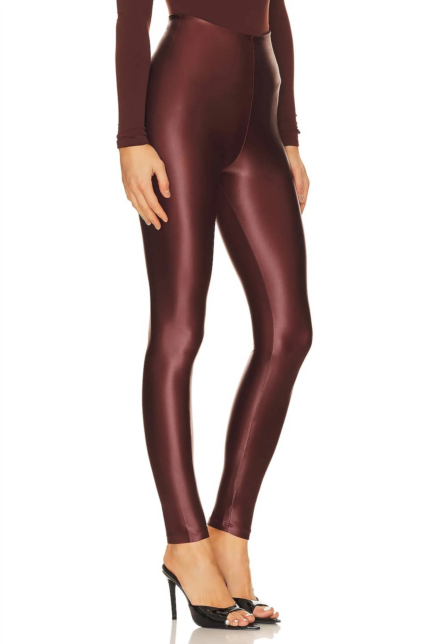 Matte Metallic Legging In Copper