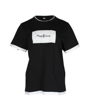 MM6 Maison Margiela Crewneck T-Shirt in Black Cotton
