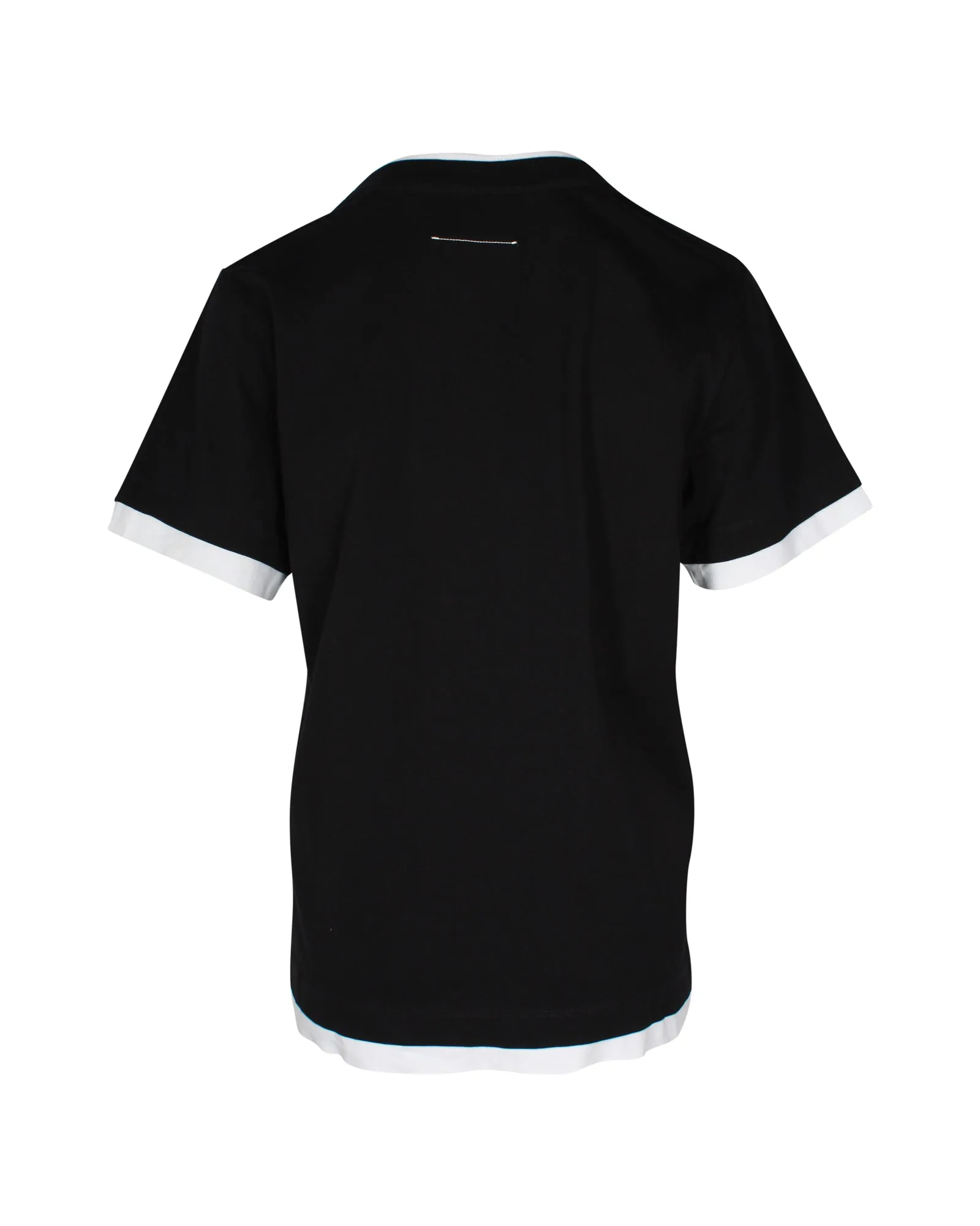 MM6 Maison Margiela Crewneck T-Shirt in Black Cotton