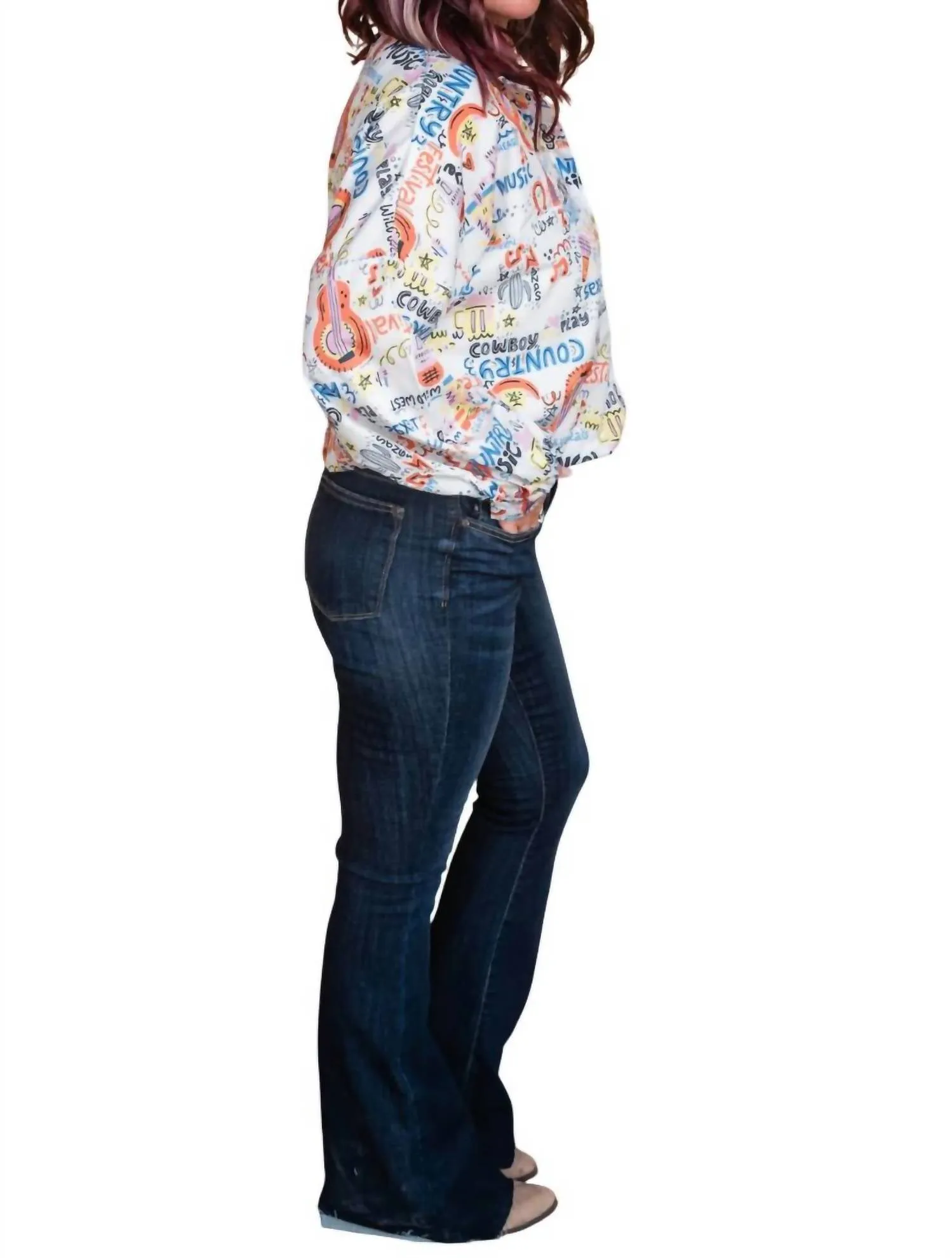 Music City Guitar Button Up