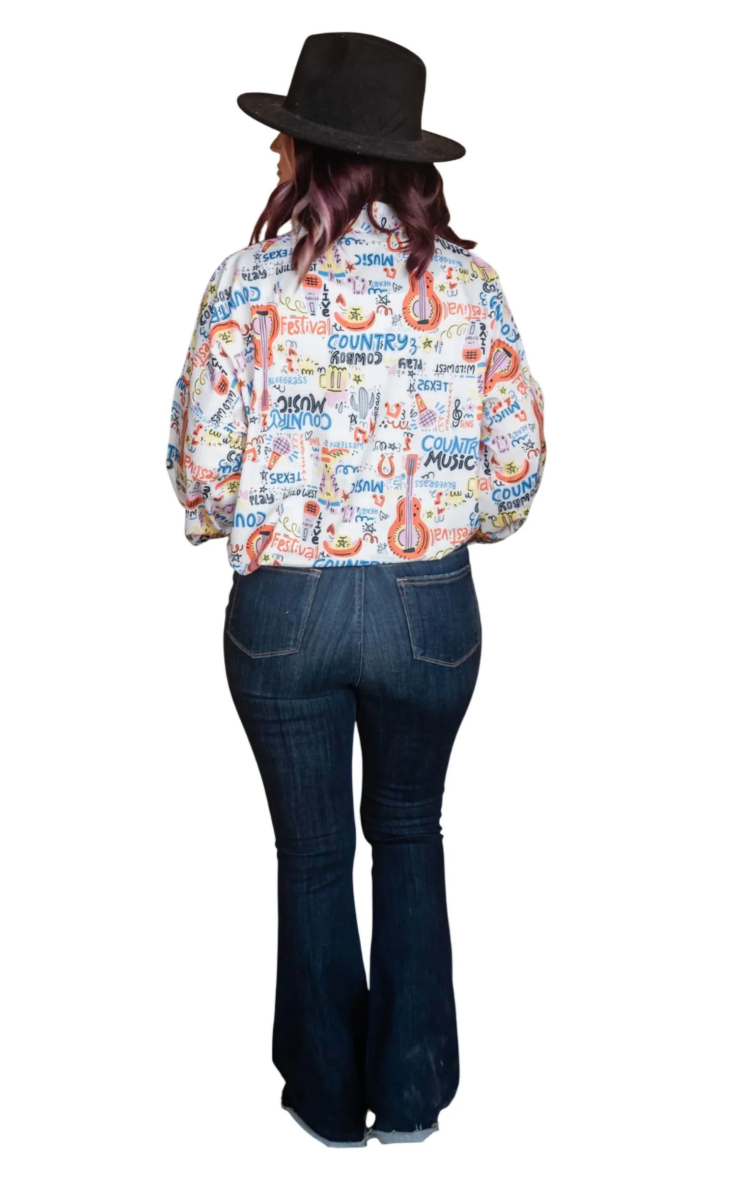 Music City Guitar Button Up