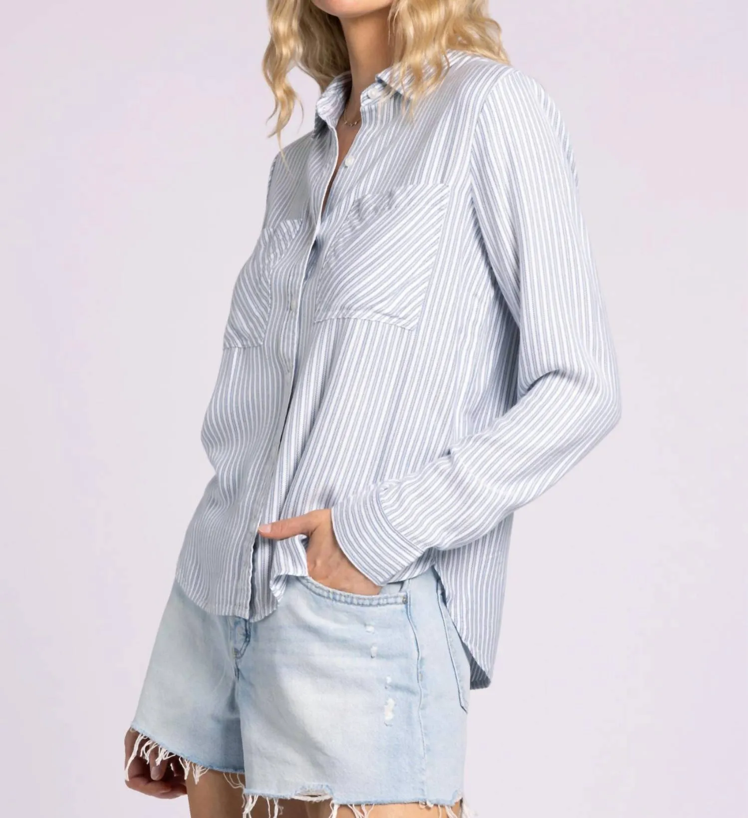 Myla Shirt In Bluefin Stripe