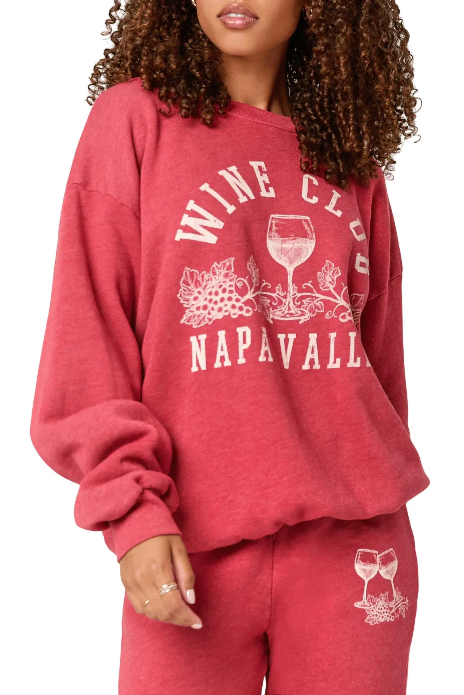 Napa Wine Club Sweatshirt In Hibiscus
