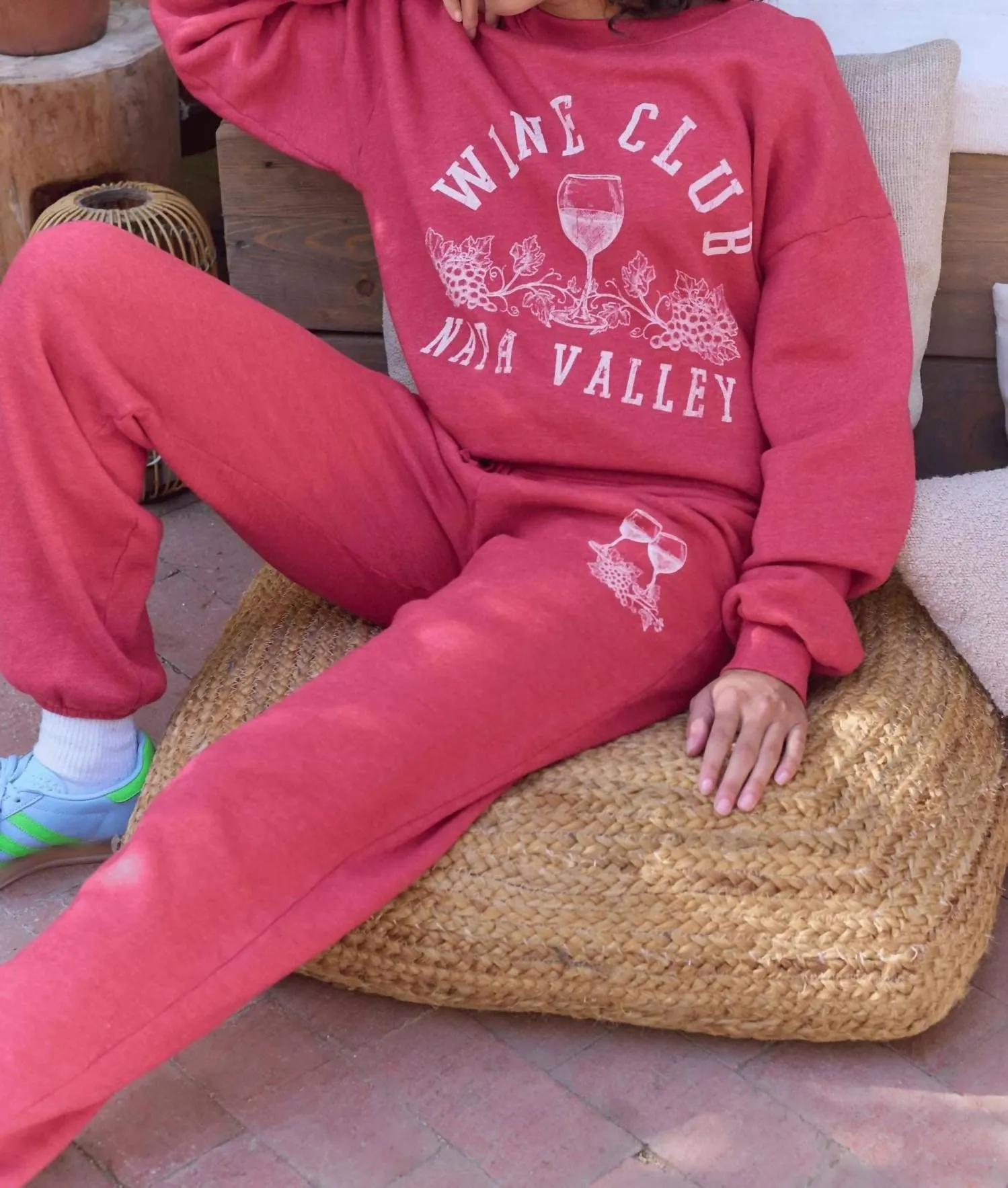 Napa Wine Club Sweatshirt In Hibiscus
