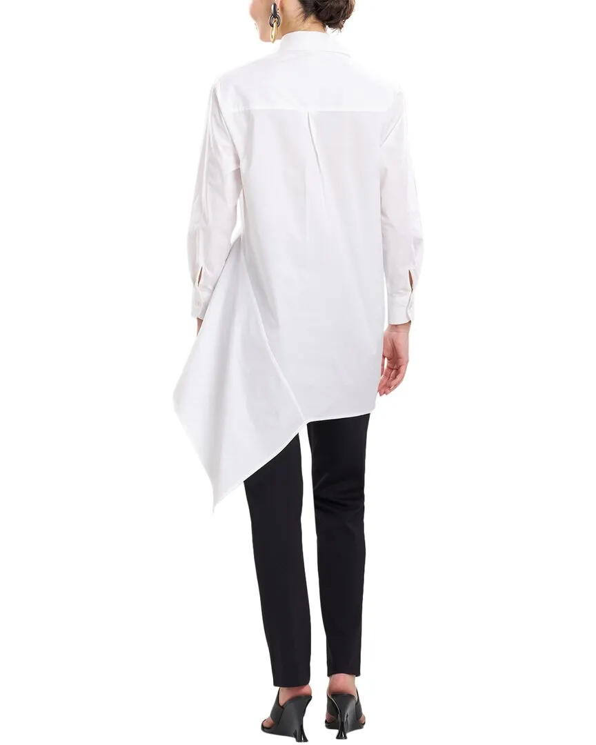 Natori Poplin Flounce Shirt