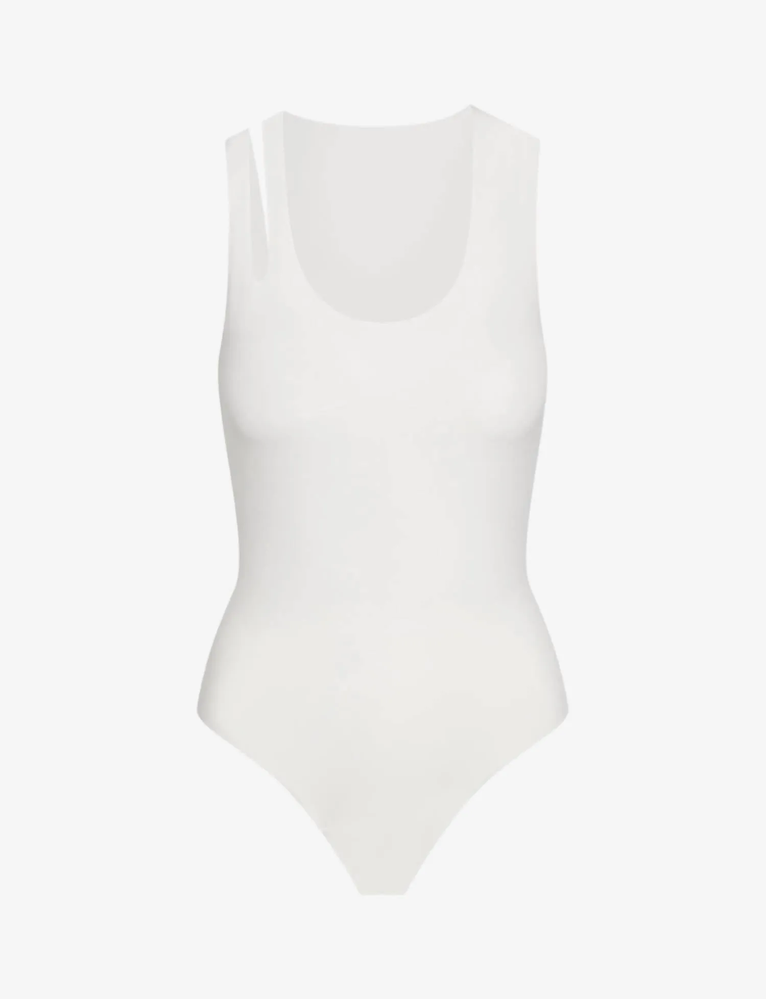 Neoprene Banded Bodysuit In White