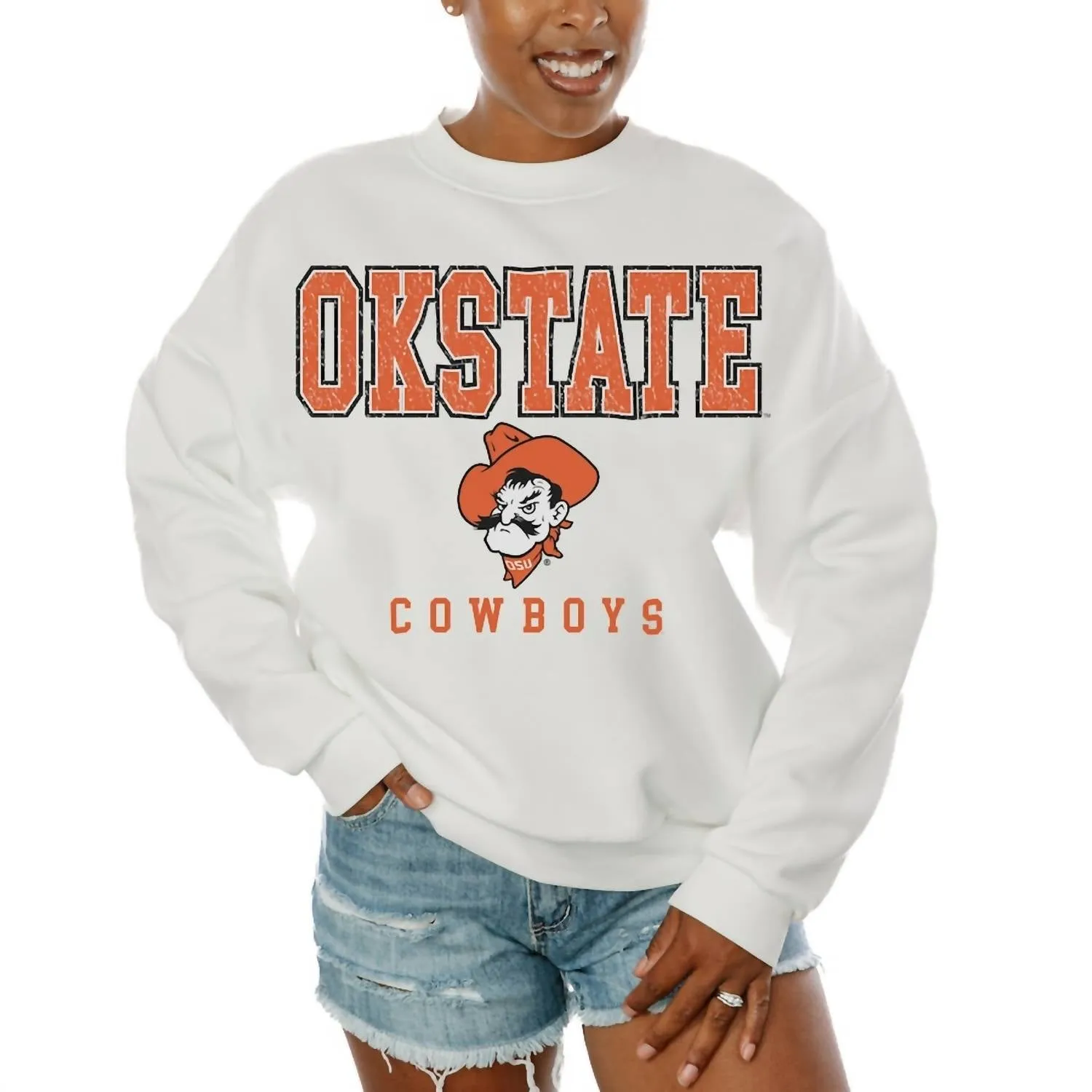 Oklahoma State Game Day Sweatshirt In White