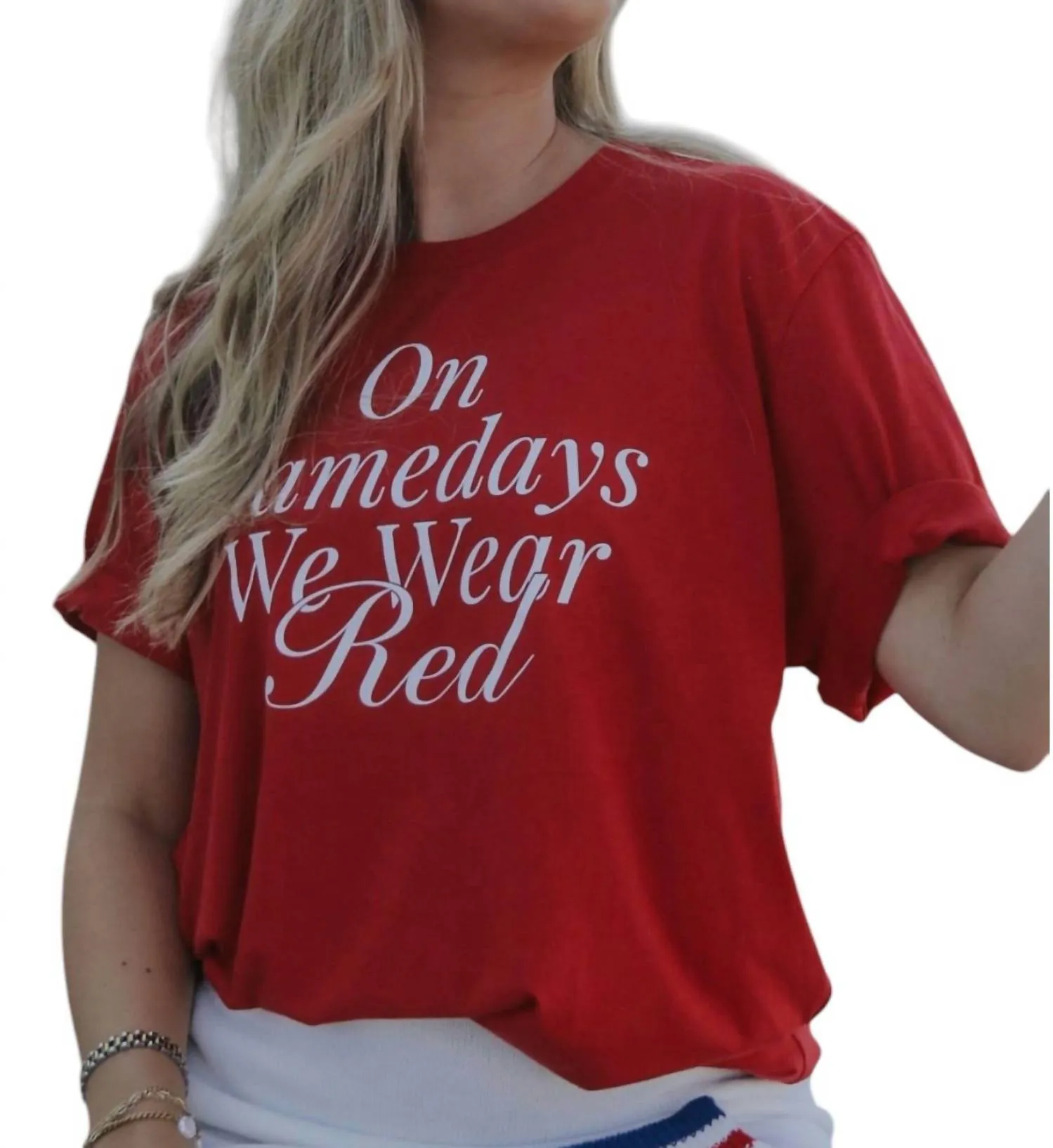 On Gamedays We Were Tee Shirt In Red