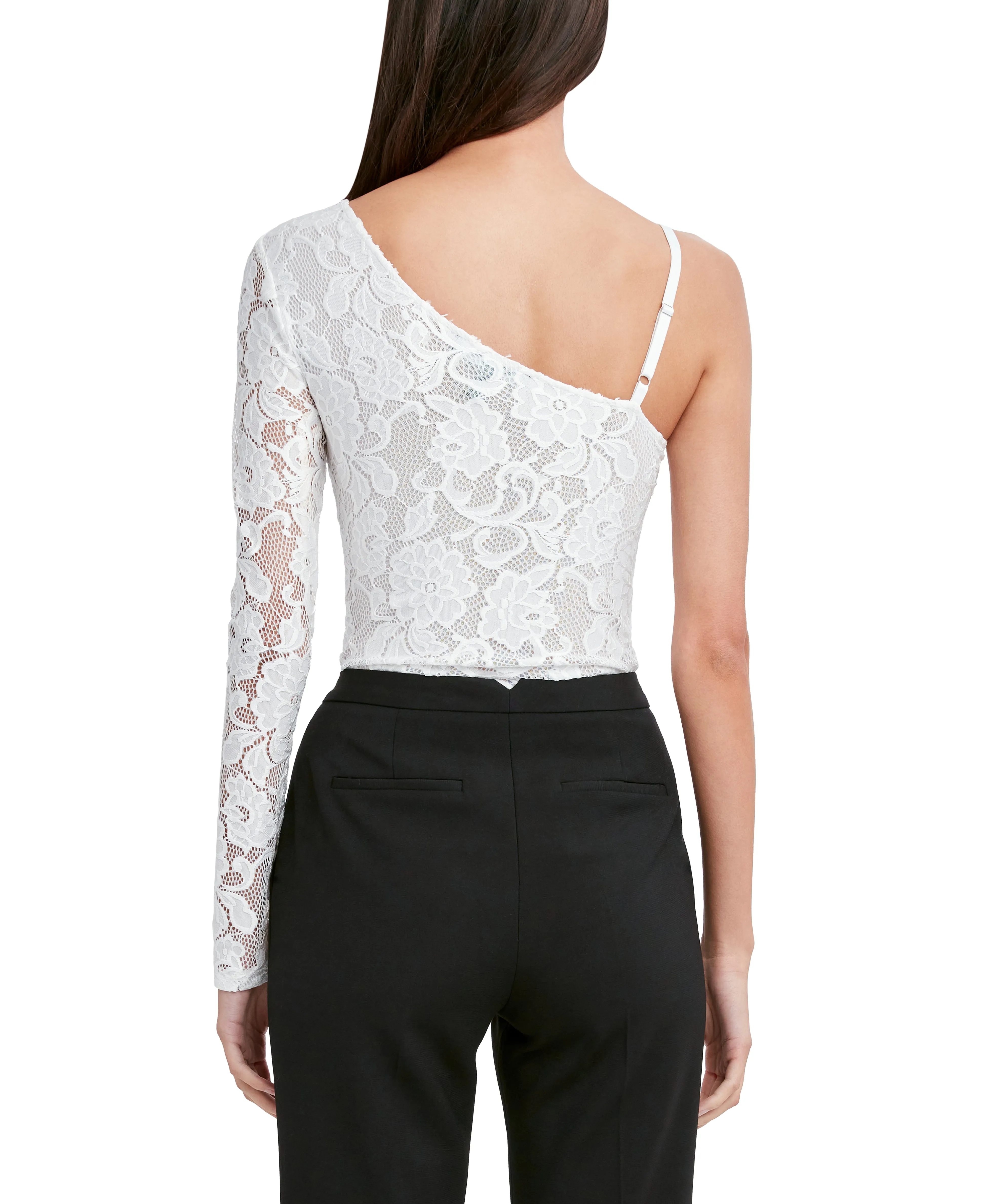 ONE SHOULDER LACE BODYSUIT