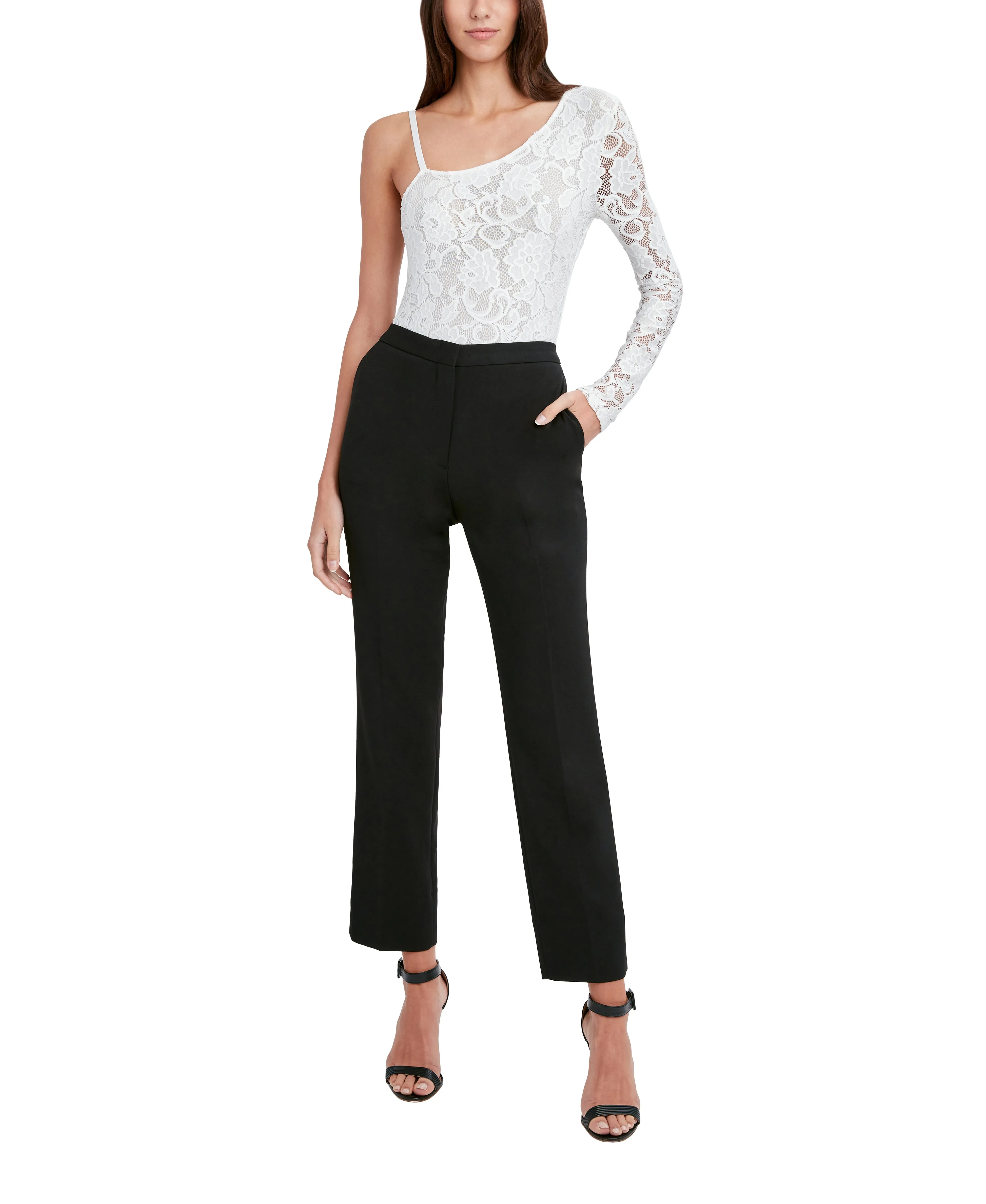 ONE SHOULDER LACE BODYSUIT