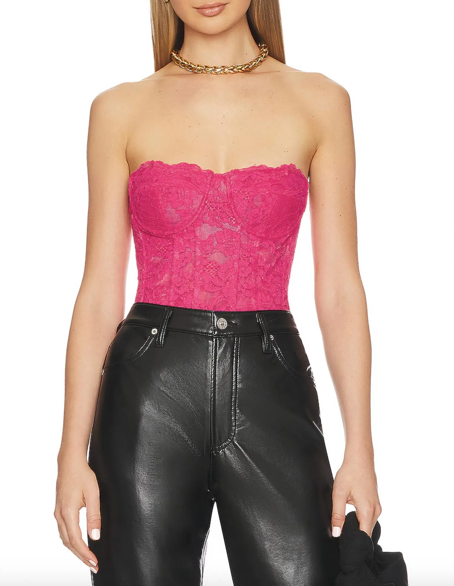Oskar Bodysuit In Hot Pink