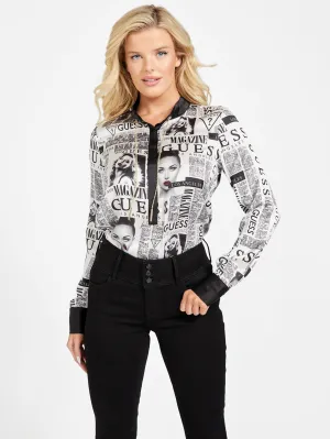 Palmer Printed Satin Shirt