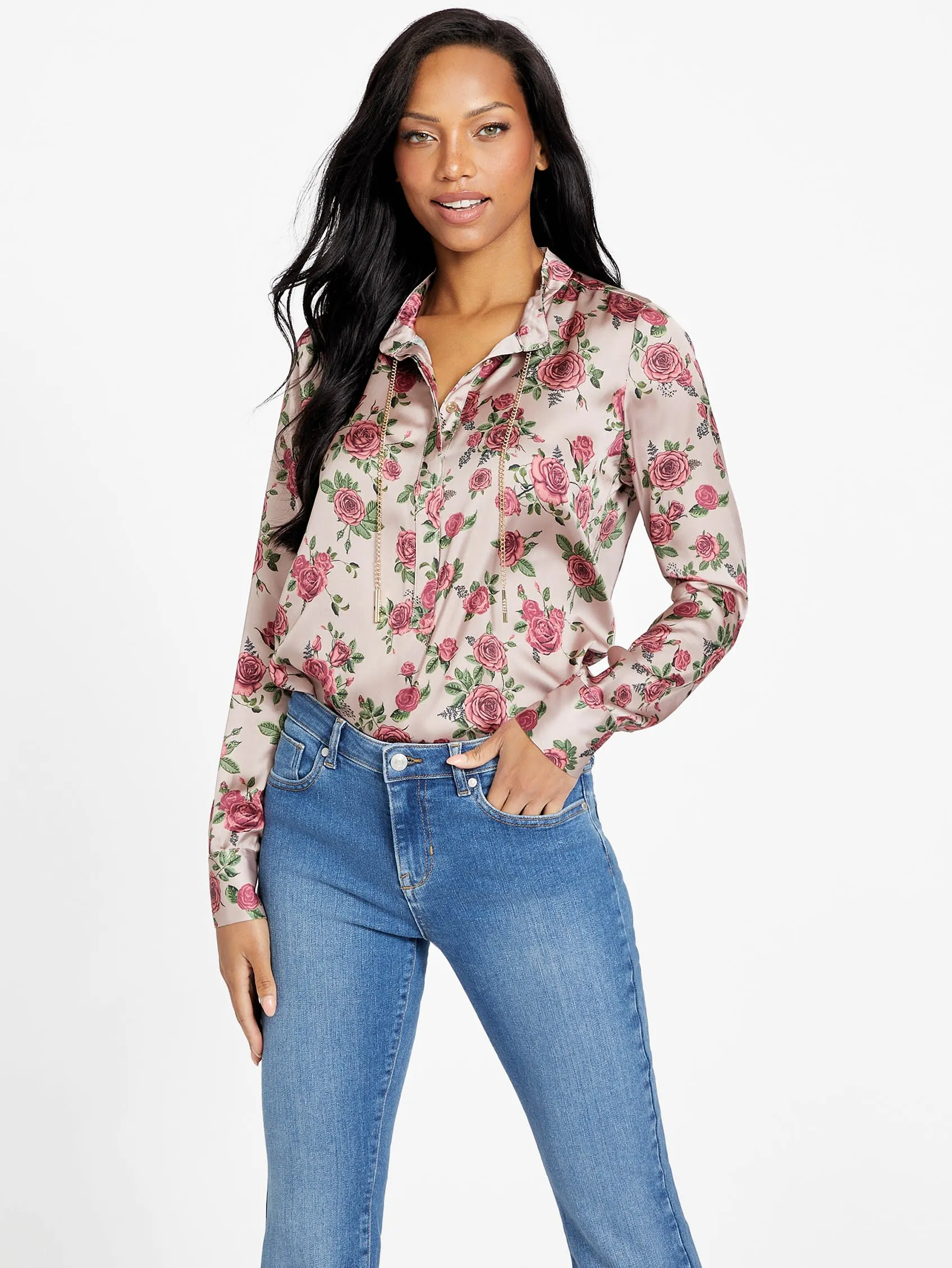 Palmer Printed Satin Shirt