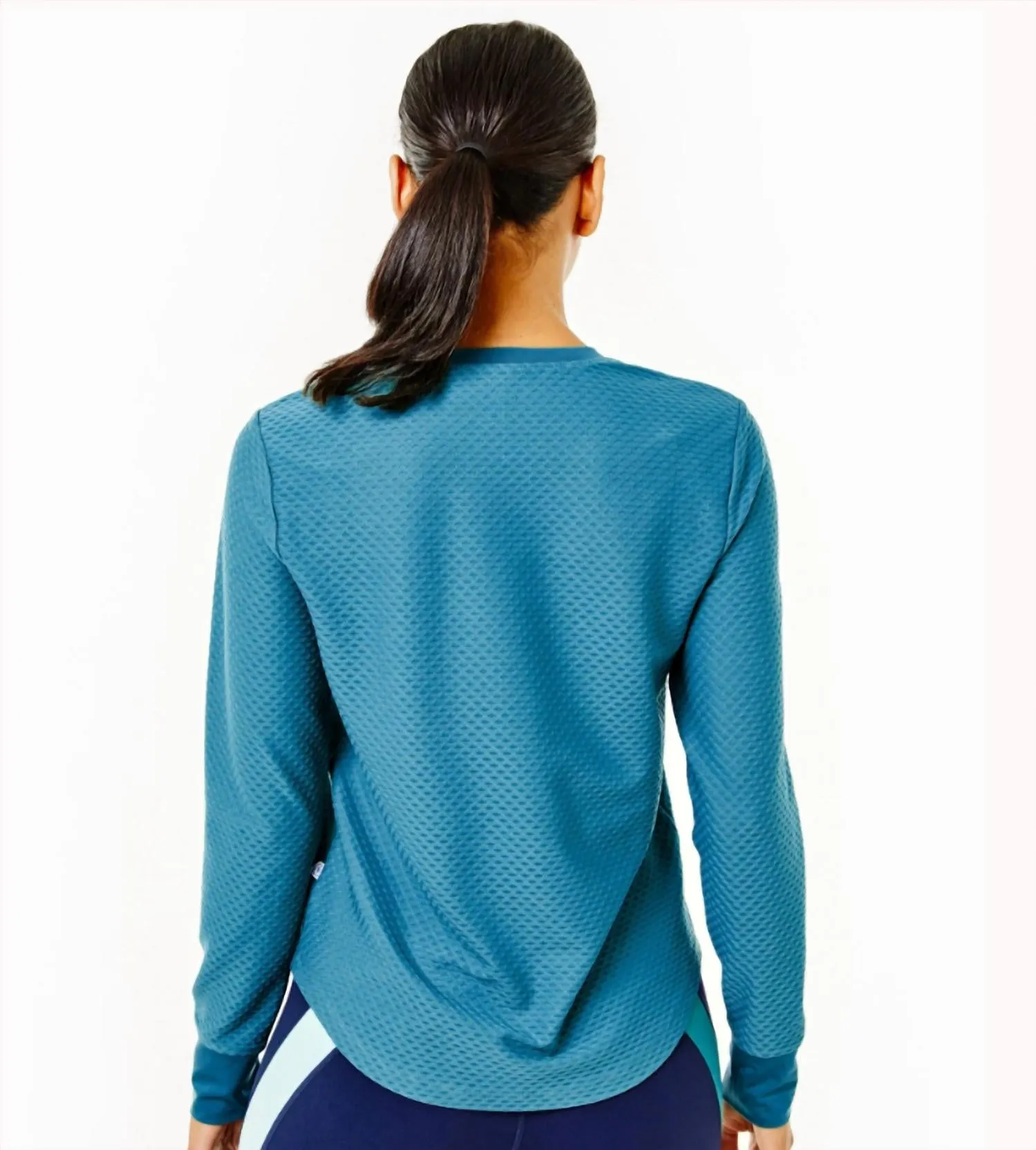 Palmetto Long Sleeve Tee Top In Blue Crush