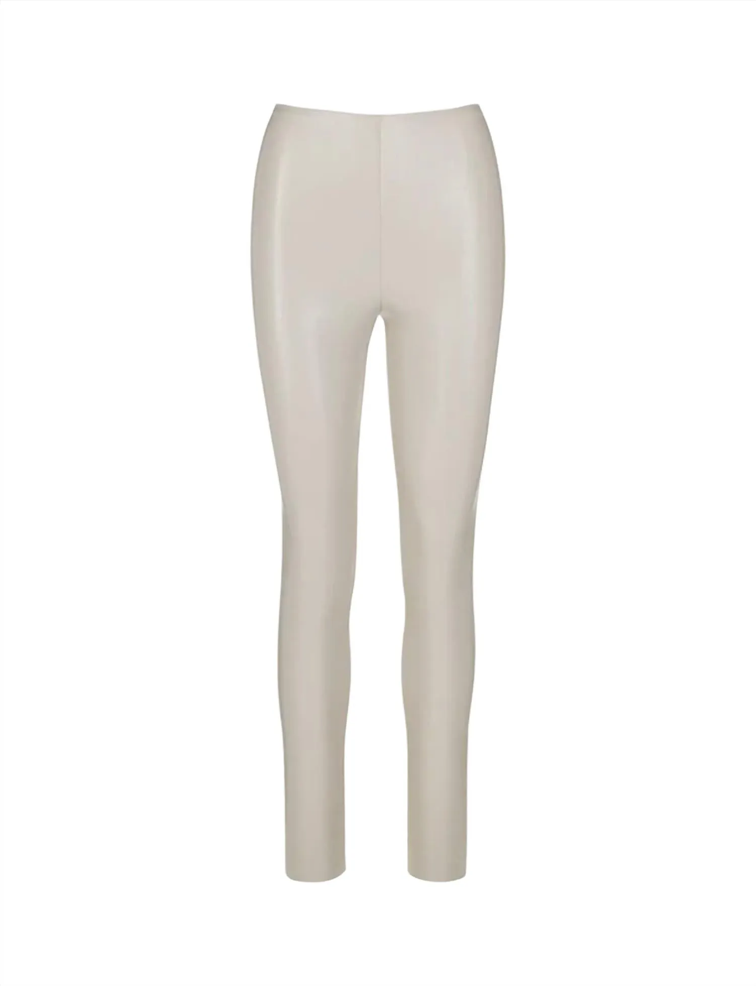 Perfect Control Faux Leather Leggings In Porcelain