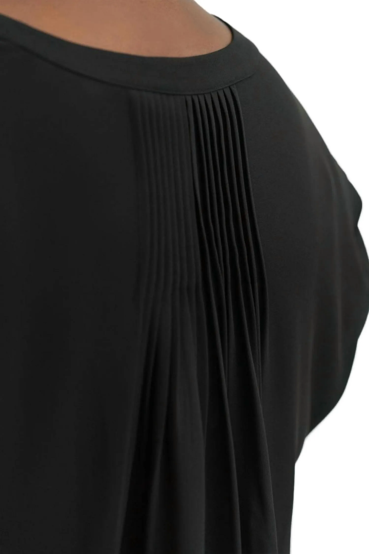 Pintuck Blouse - Plus In Black