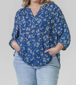 Pintuck Blouse - Plus In Shannon Gardens