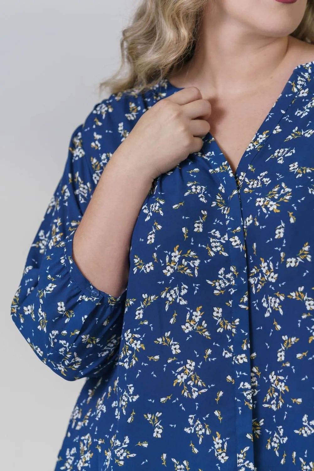 Pintuck Blouse - Plus In Shannon Gardens
